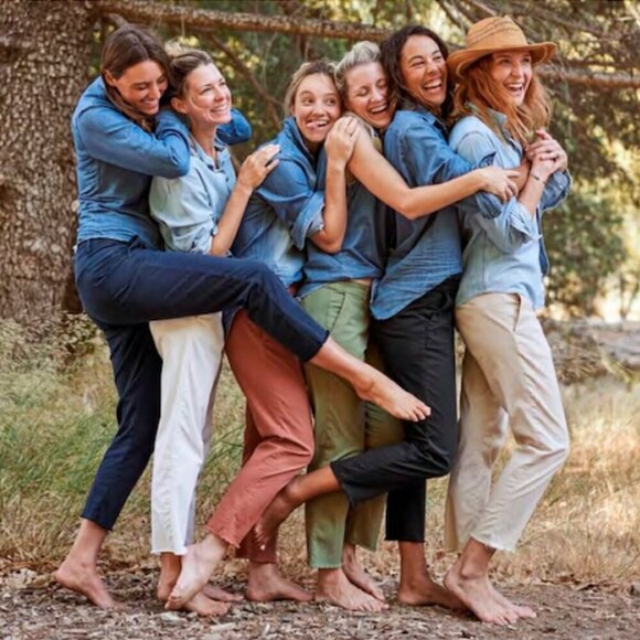 Frank & Eileen WICKLOW The Italian Performance Twill Size 10 Vintage Navy - Picture 12 of 16